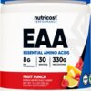 Frente del envase Nutricost EAA Powder Fruit Punch