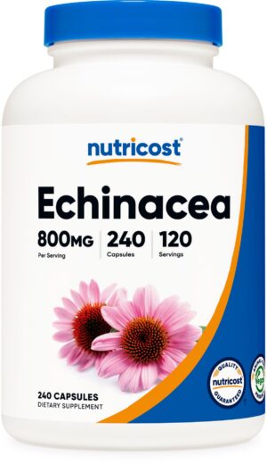 Version 1.0.0 Nutricost Echinacea botella 240 cápsulas vegetarianas