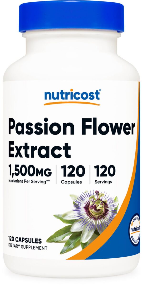 Botella Nutricost extracto flor de la pasión 120 cápsulas
