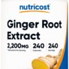 Nutricost extracto raíz jengibre 2200mg 240 cápsulas