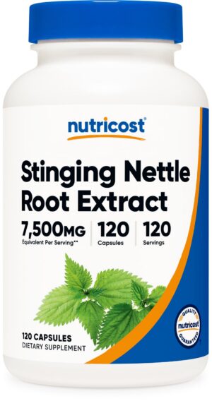 Nutricost extracto de raíz de ortiga 7500mg 120 cápsulas