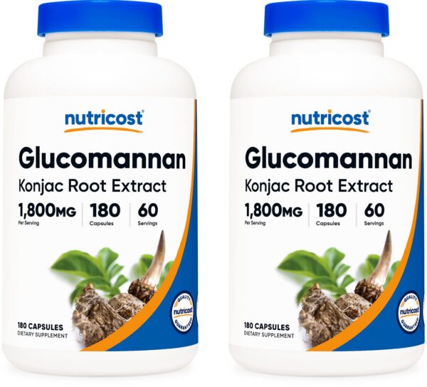 Version 1.0.0 Nutricost botella de glucomanano 1800mg suplemento natural