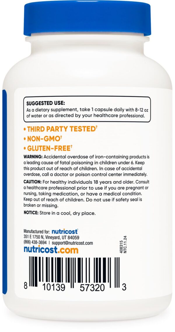 Frasco de hierro Ferrochel con 240 cápsulas