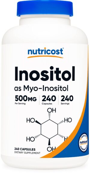 Version 1.0.0 Frasco Nutricost Inositol 500 mg 240 cápsulas