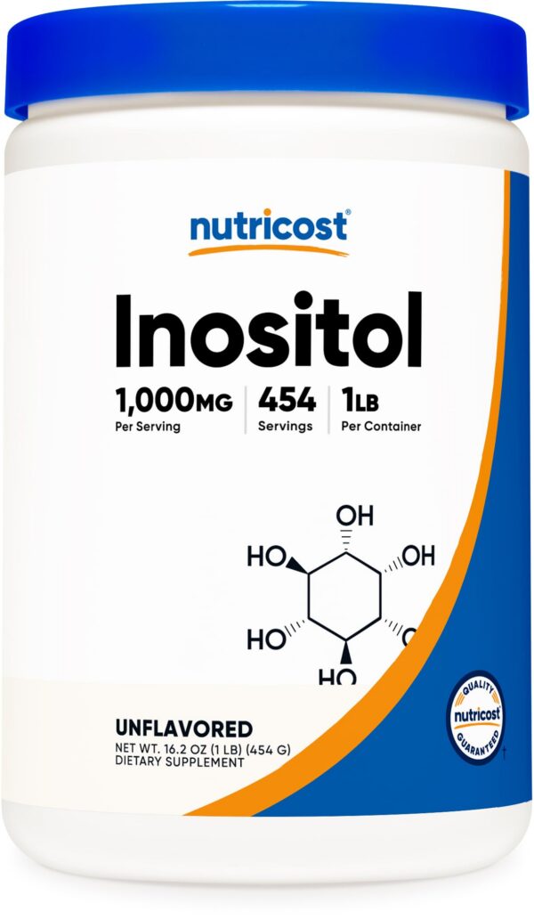 Frasco frontal de Nutricost Inositol Powder 1LB