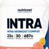 Frasco Nutricost Intra-Workout Powder con etiqueta Pink Lemonade