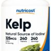 Nutricost Kelp Tablets etiqueta frontal multicolor