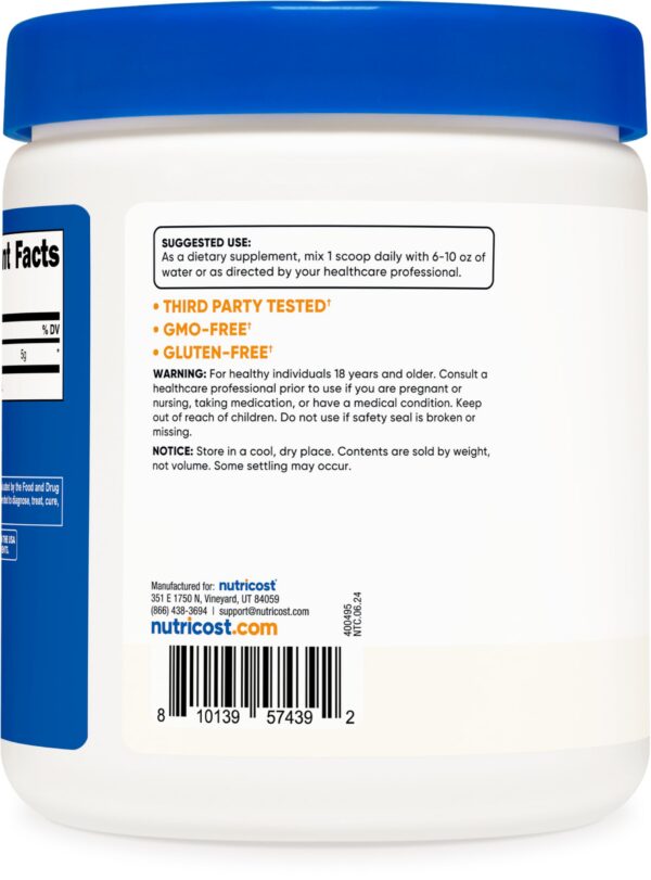 Version 1.0.0 Frasco de L-Arginina con tapa