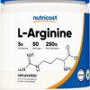 Frasco de Nutricost L-Arginine polvo 250 g