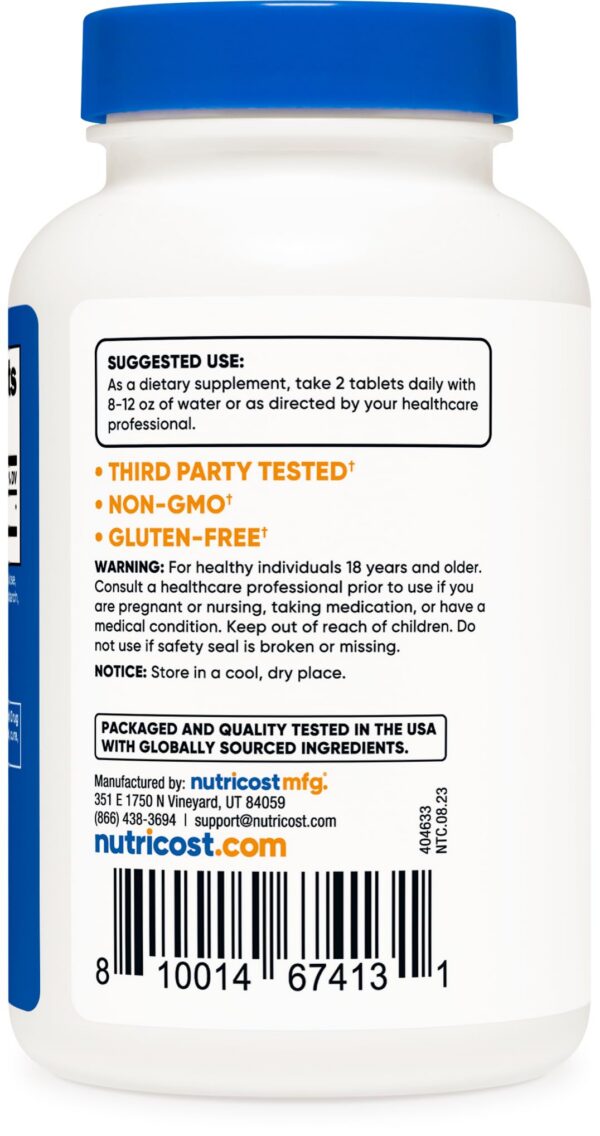 Suplemento Nutricost L-Citrulina frasco y tabletas