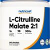 Frente de envase Nutricost L-Citrulline Malate 2:1 en polvo 300 g