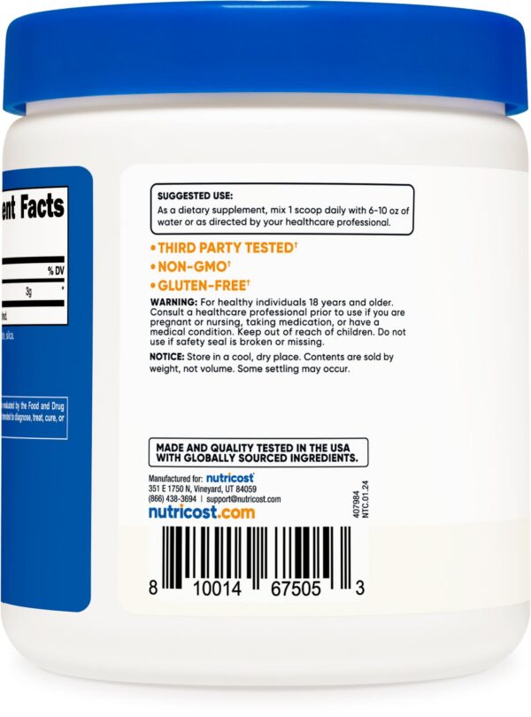 Version 1.0.0 Frasco de L-Citrulline Malate 2:1 en polvo etiquetado