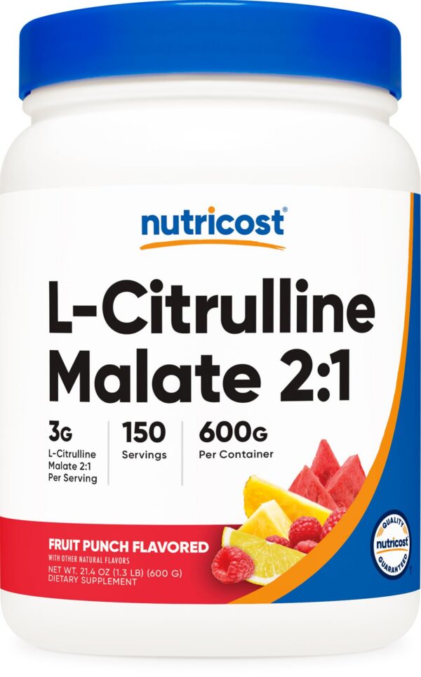 Nutricost L-Citrulline Malate 2:1 frasco y etiqueta
