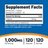 Etiqueta Nutricost L-Glicina 1000 mg
