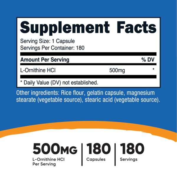 Version 1.0.0 Etiqueta Nutricost L-ornitina 500 mg