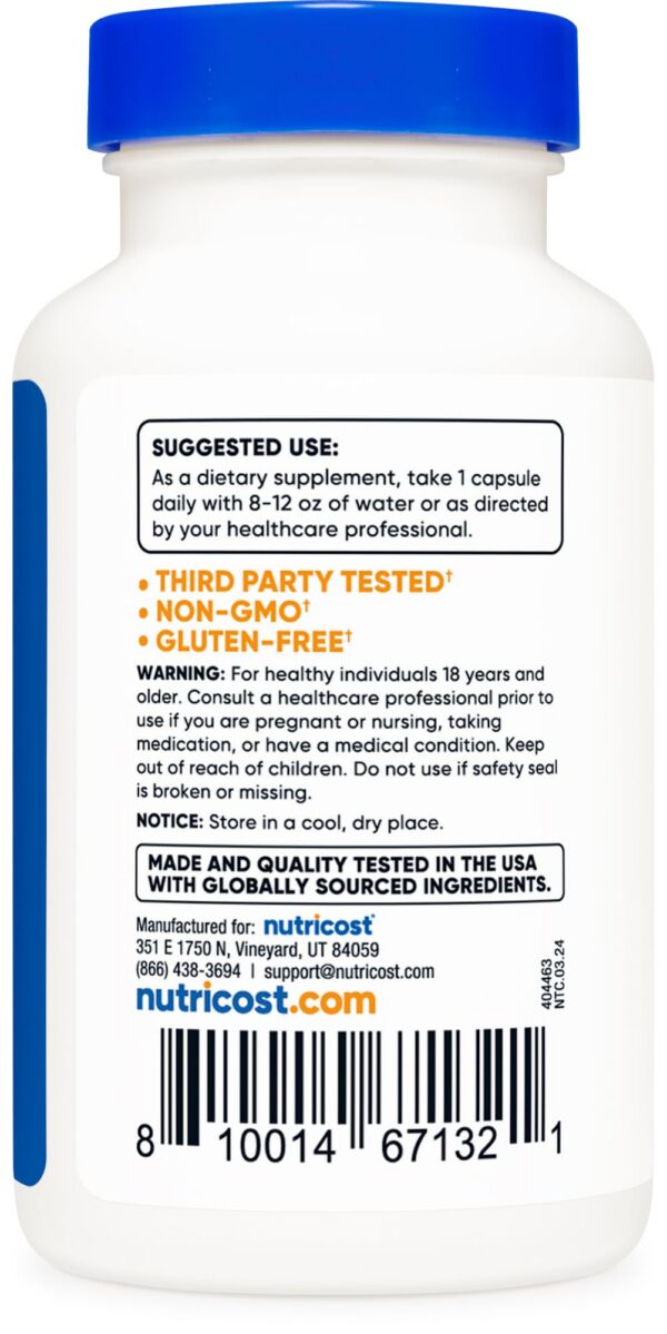 Interior del frasco Nutricost L-Serina