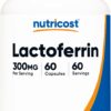 Frasco de Nutricost Lactoferrin Capsules