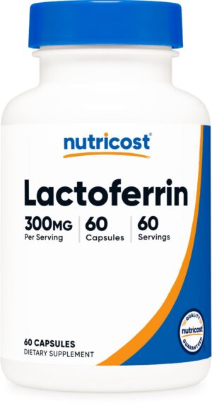 Version 1.0.0 Frasco de Nutricost Lactoferrin Capsules