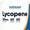 Frente de la botella Nutricost Licopeno