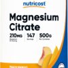 Nutricost Citrato de Magnesio Durazno Mango Frasco