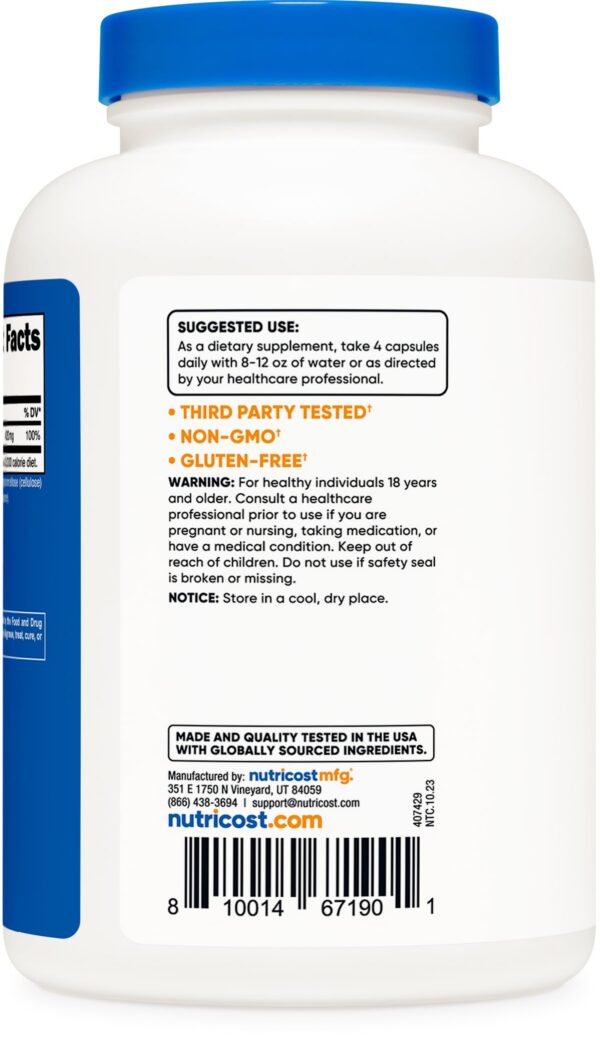 Version 1.0.0 Cápsulas de magnesio citrato junto a frasco