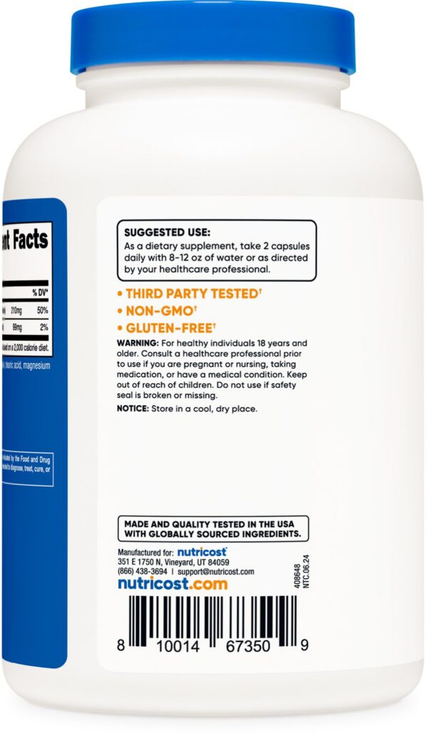 Nutricost magnesio y potasio para soporte muscular y óseo