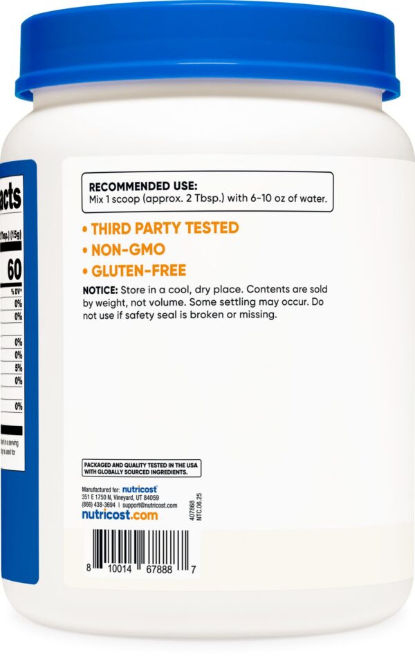 Frasco y tapa Maltodextrin Nutricost