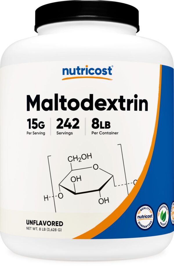 Frente del envase Nutricost Maltodextrin