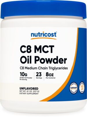 Nutricost Polvo MCT C8 Frontal
