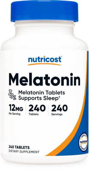 Nutricost Melatonina 12mg tabletas para dormir