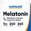 Nutricost melatonina 5mg 240 tabletas suplemento para dormir