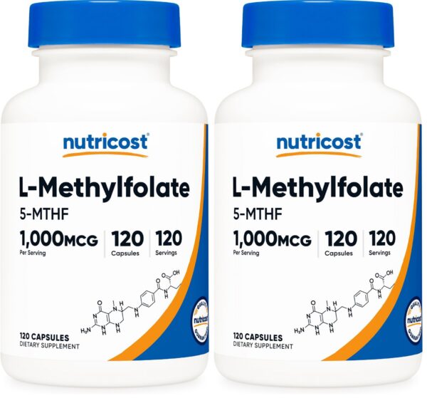 Version 1.0.0 Nutricost methylfolate cápsulas y frasco