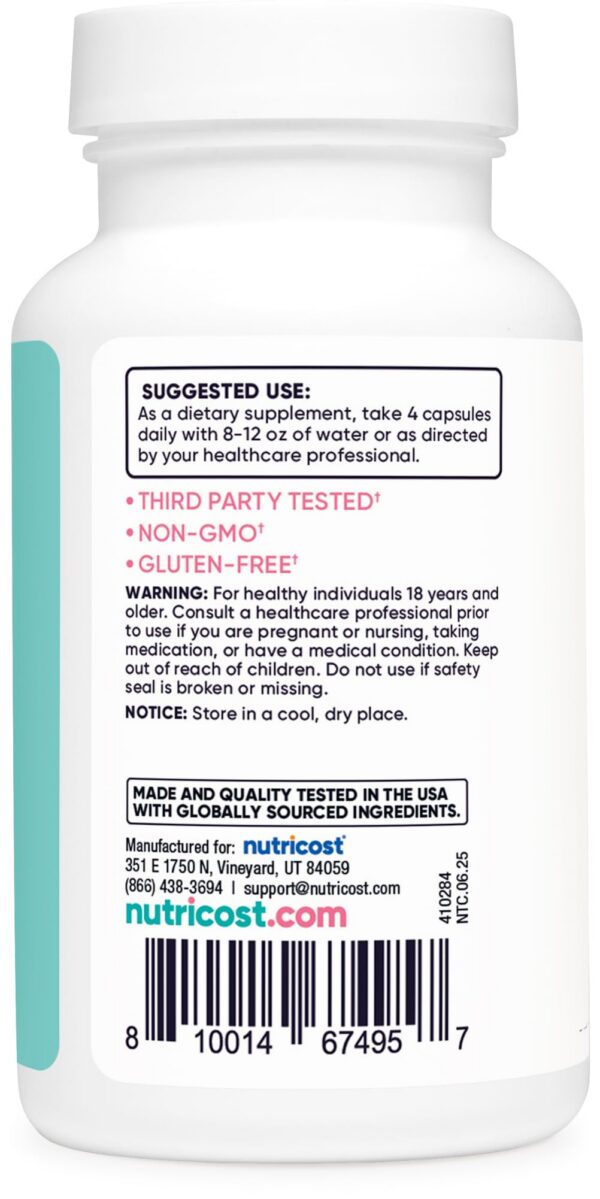 Frasco con etiqueta Nutricost