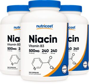 Nutricost Niacina 500mg botella 3 paquetes