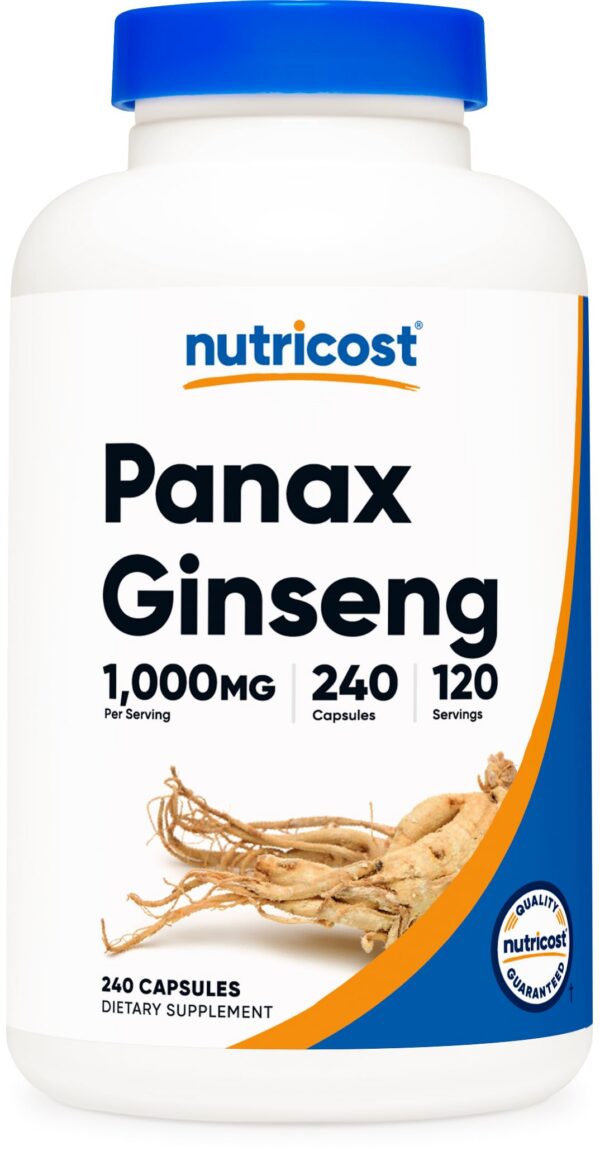 Nutricost Panax Ginseng 1000mg 240 cápsulas