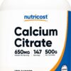 Frente del envase Nutricost Polvo de Citrato de Calcio