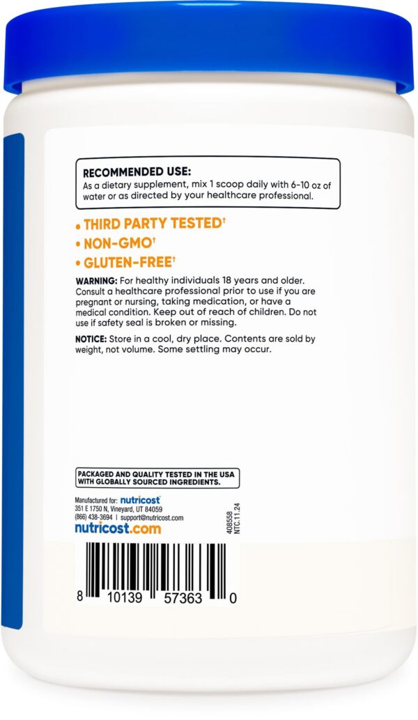 Nutricost Polvo Glucomanano en bolsa abierta