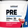 Version 1.0.0 Nutricost Pre-entrenamiento paquete empaque