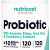 Nutricost probiótico para mujeres 120 cápsulas botella