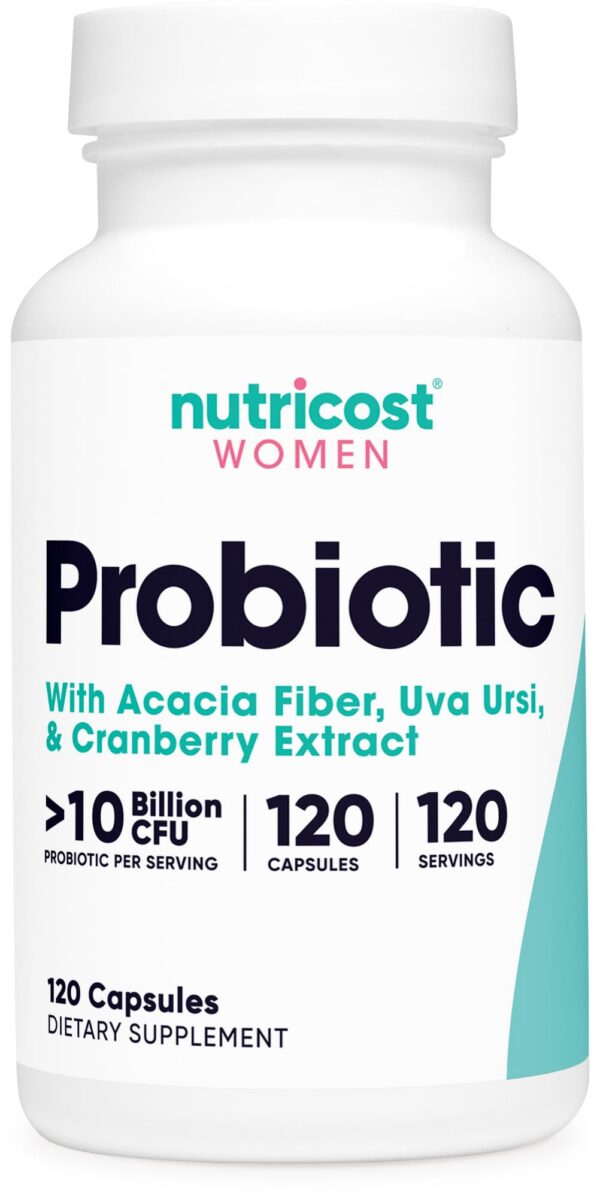 Nutricost probiótico para mujeres 120 cápsulas botella