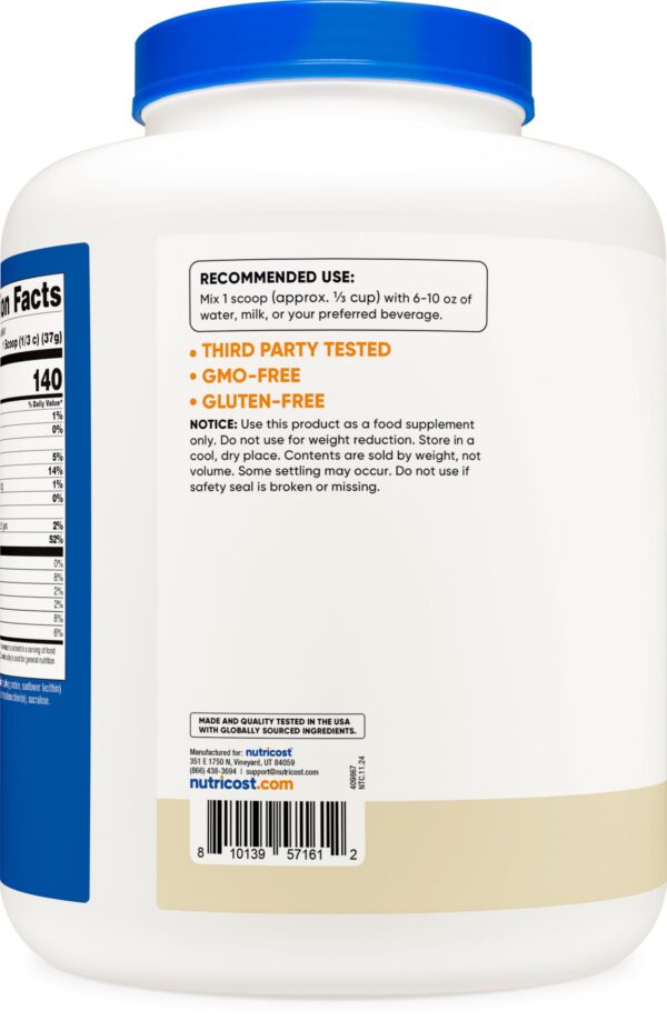 Nutricost proteína suero aislada vainilla porción cucharón