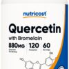 Botella de Nutricost Quercetina con Bromelina 120 cápsulas vegetarianas