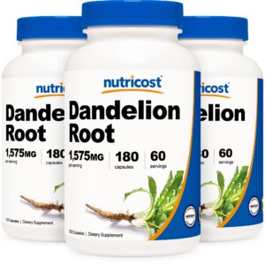 Version 1.0.0 Botellas de Nutricost Raíz de Diente de León 525mg