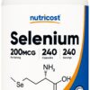 Frasco Nutricost Selenium 200 mcg cápsulas