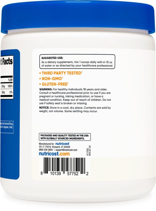 Version 1.0.0 Envase con polvo de ascorbato de sodio