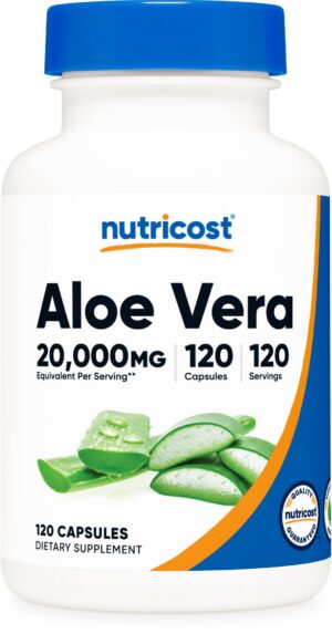 Nutricost suplemento de aloe vera 120 cápsulas