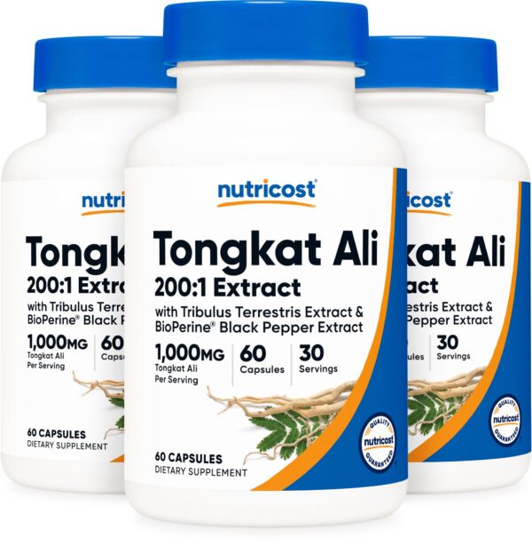 Nutricost Tongkat Ali 1000 mg cápsulas vegetales front view