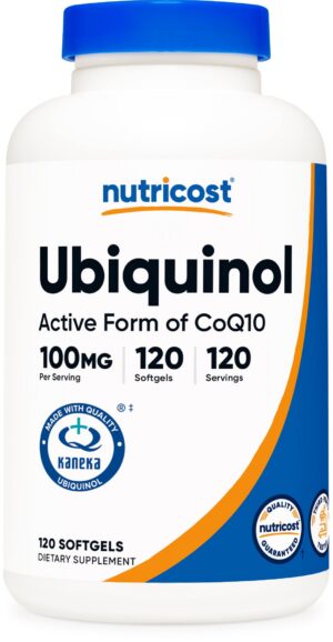 Etiqueta frontal Nutricost Ubiquinol Softgels