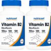 Frasco Nutricost Vitamin B2 Riboflavina 100 mg