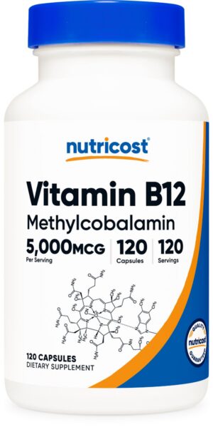 Nutricost vitamina B12 5000mcg cápsulas vegetales